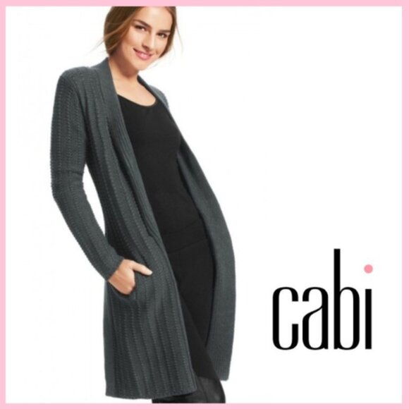 Gorgeous Vintage cabi Fall 2013 Grey Sweater Coat NWT with Pockets! - Picture 1 of 10